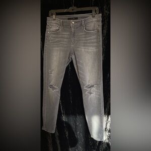 Distressed Gray Woman’s Jeans